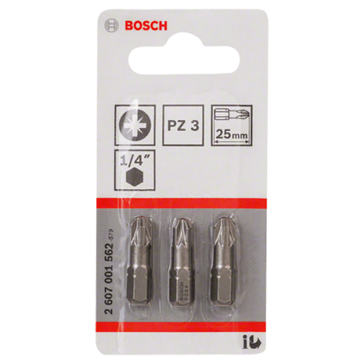 Набор бит Bosch PZ3х25мм 3шт (562) — Фото 1